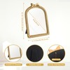 Gold Bow Resin Frame Mirror, Dual-Use Tabletop & Wall Mounted