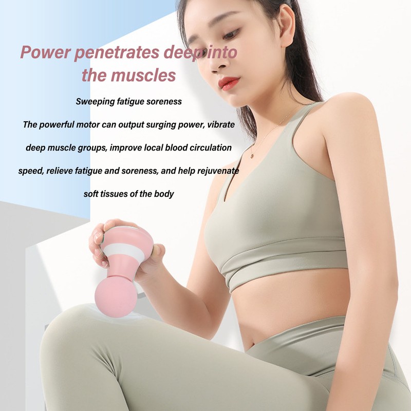 Mini Hand Held Massager Muscle Relaxation Circular Cordless Fascia Vibration