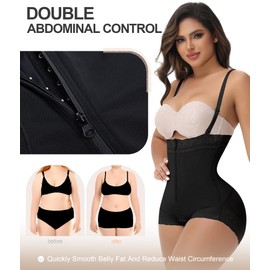 M MYODRESS Colombian Fajas For Women Shapewear Tummy Control Body Shaper Girdles Postpartum Faja Stage 2 Post Surgery Compression Garments After Tummy Tuck Black 2XL