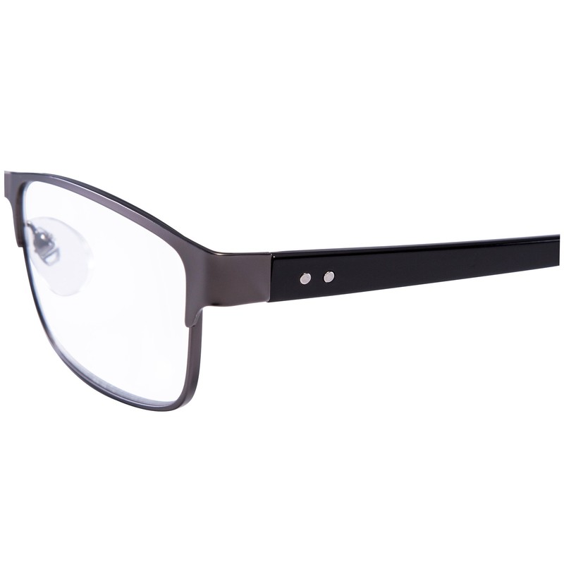 EYEGUARD Readers Metal Deluxe Rectangular Reading Glasses for Men 4.00