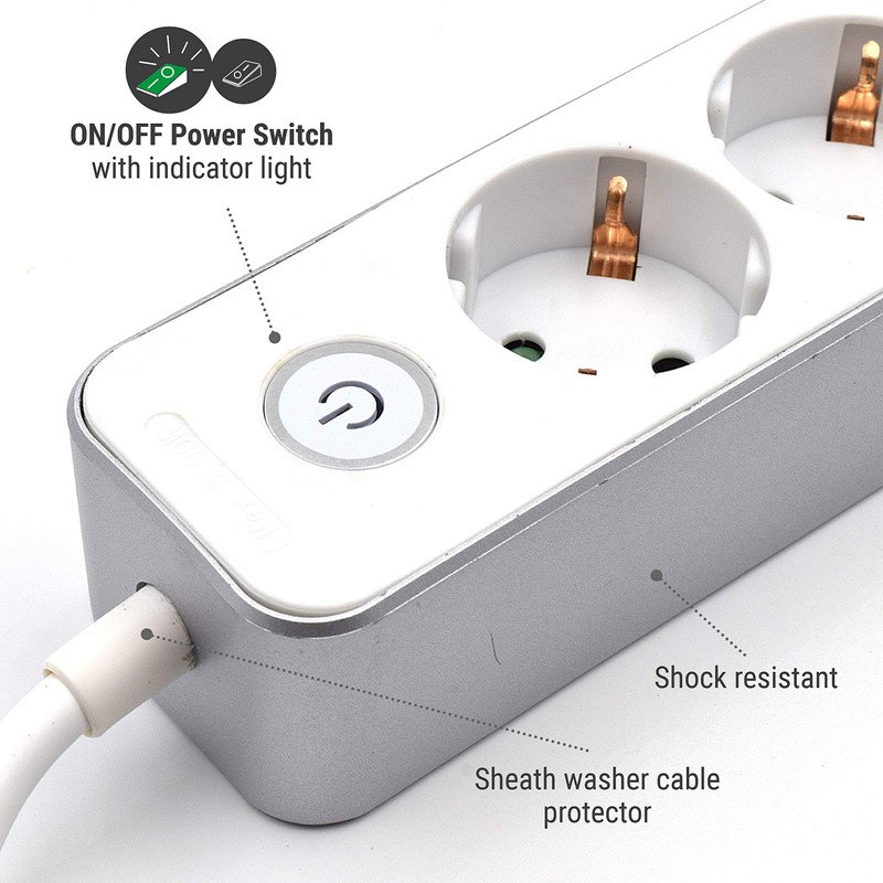 Welly Enjoy IT WY13166 Schuko 16A Power Strip with 6