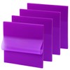 ONLYKXY 4 Pack Transparent Sticky Notes 7.6x7.6CM Self-Stick Book Tabs