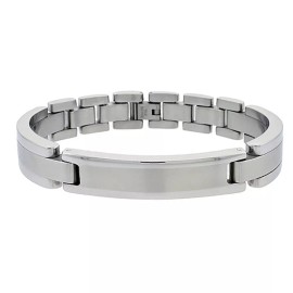 Unbranded Men Women 11MM Stainless Surgical Steel Bar Link ID Bracelet 8"