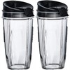 24 oz Blender Cups with Sip & Seal Lid, 2-Pack