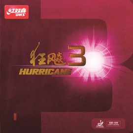 DHS Hurricane 3 Mid Rubber 39° Red 2.1 mm