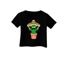 TooLoud Fiesta Cactus Infant T-Shirt Dark Black - 18Months