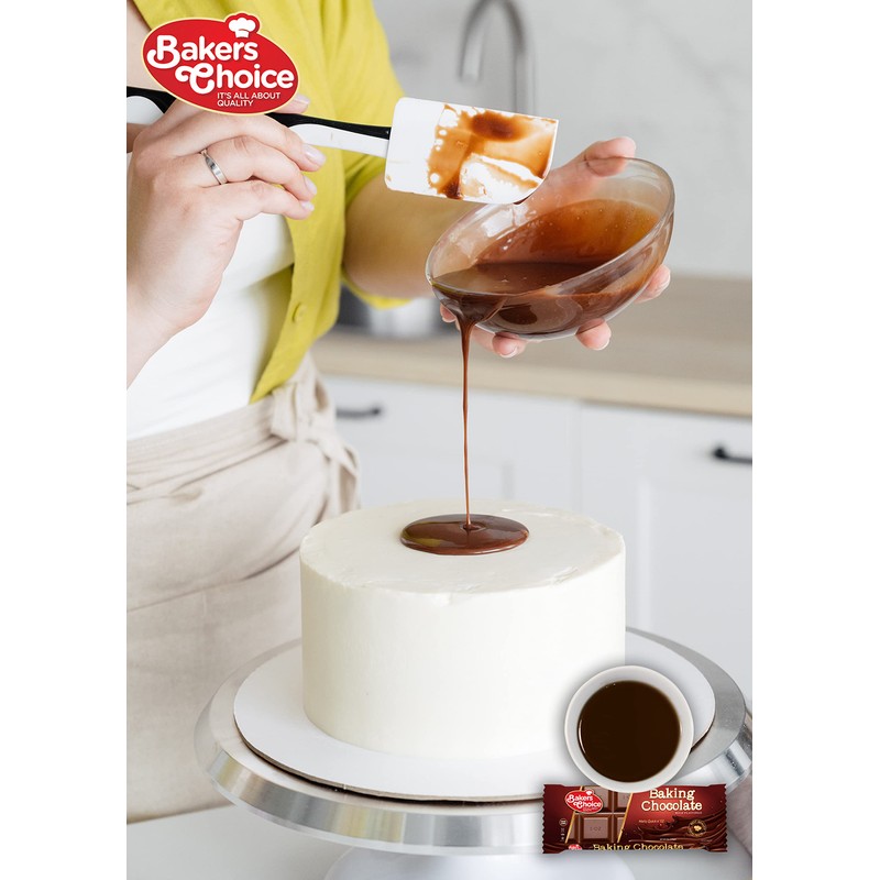 Baker's Choice Baking Chocolate Bar - Microwaveable Chocolate Easy Melt