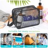 1PC Black Mesh Shower Caddy Toiletry Bag, Dorm Room Portable