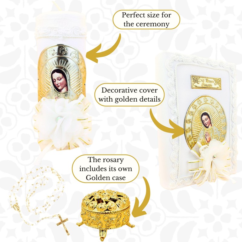 First Communion Bible and Candle - Biblia y Vela de