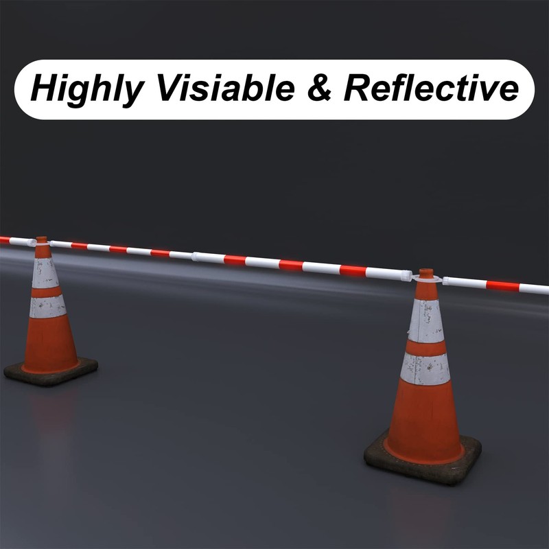 AIWFL 2 Pack Retractable Traffic Cone Bar from 3.8ft to