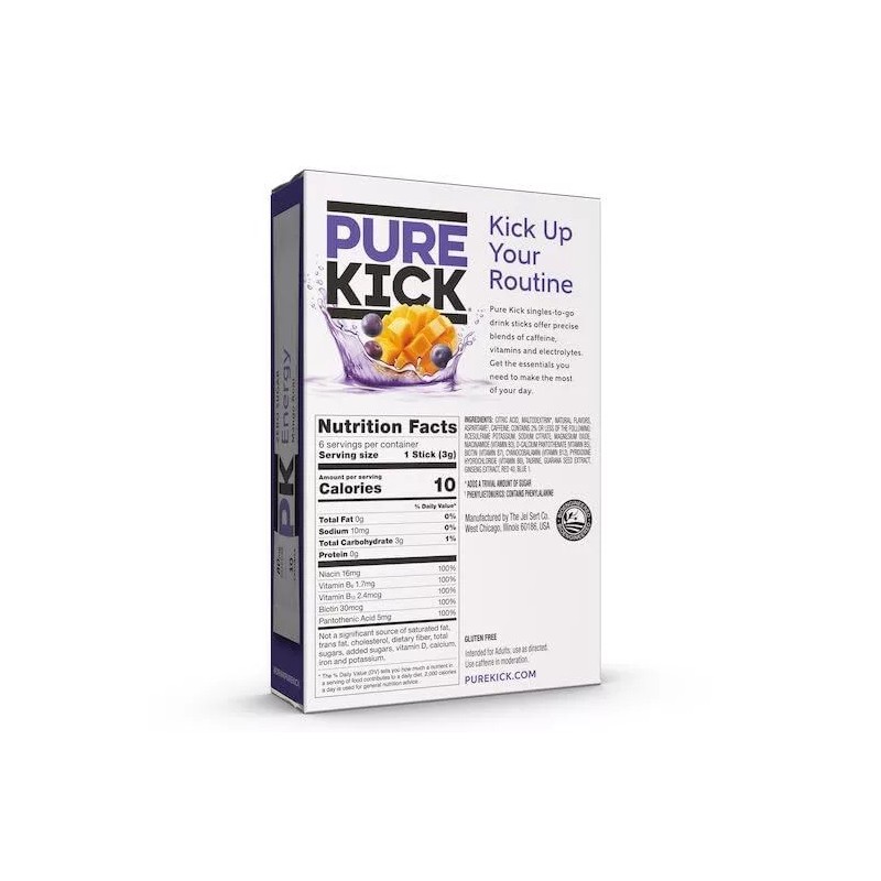 The Jel Sert Company Pure Kick Energy Singles To Go