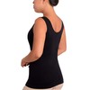 Skinnygirl Women's Scoop Neck Seamless Shaping Camisole, 3-Pack (Ondine Blush/White/Black,