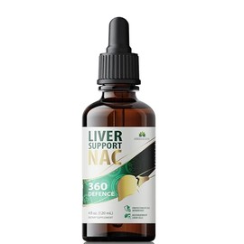 HERBALICIOUS Liver & NAC Support, Liver Cleanse & Detox Supplement 4 fl oz Liquid Drops | Zinc, Dandelion, Milk Thistle, Turmeric, Beet Root, Chanca Piedra