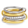 Decholly Gold Stackable Rings for Women, 18K Gold Plated Cubic