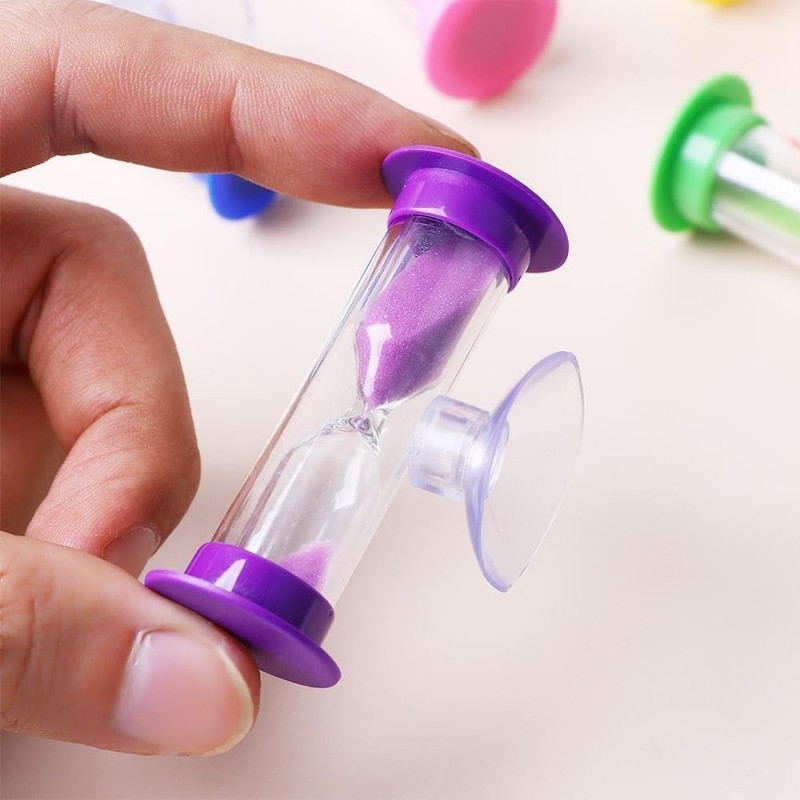 2 Minute Plastic Sand Timer Hourglass Sand Clock with Suction