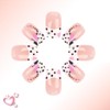 24Pcs Valentine's Day Press on Nails Short Square White French