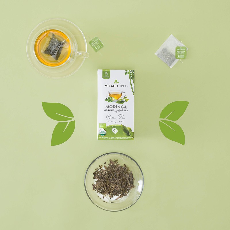 Miracle Tree - Organic Moringa Superfood Tea, 25 Individually Sealed