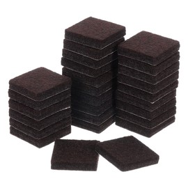 uxcell Furniture Pads,24Pcs 1"- Square Self Adhesive Felt Furniture Pads, Floor Protectors for Furniture Feet Chairs Legs Hardwood Floors (Brown)