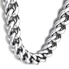 13mm Wide Cuban Link Chain Necklace for man and Woman-Silver 60cm
