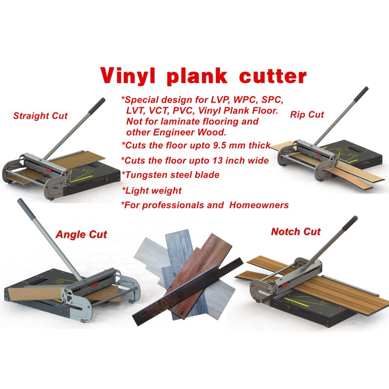 8.8" Pro Vinyl Floor Cutter, Cuts All Types, LVP, SPC,