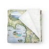 Lake Tahoe Map Fleece Blanket - Hand-Drawn Original Art -