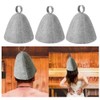 CAASFOOY Sauna Cap 3 PCS Wool Sauna Hats Sauna Shower