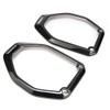 2Pcs Car Carbon Fiber Texture Roof Speaker Ring Cover Trim