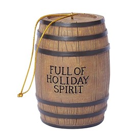 Barrel Down South Christmas Tree Ornament – Bourbon Barrel Full of Holiday Spirit Bourbon Ornament - Funny Bourbon Ornament for Christmas, Holiday, Tree Decoration