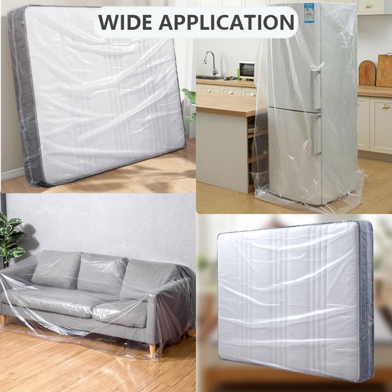Plastic Mattress Bag for Moving Storage, Mattress Protector Cover ,Mattress