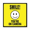(4-Pack) Smile! You Are On Camera Sign, 5.5 X 5.5