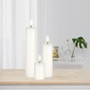 Mega Candles 1 pc Unscented White Round Pillar Candle, Hand