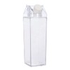 Milk Carton Water Bottle 17oz (500mL) Plastic Clear Square Milk