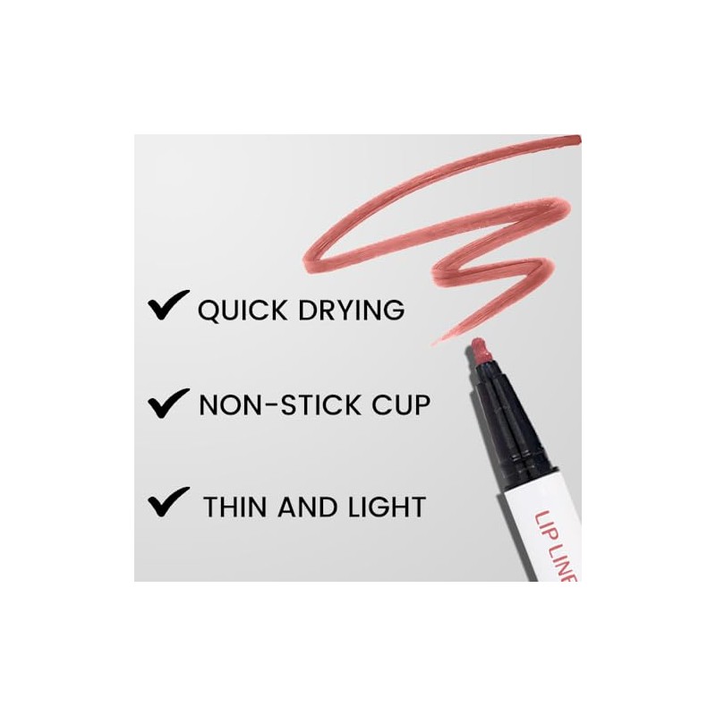 Kaely- 2 rotuladores de tinte labial mate color nude moca,