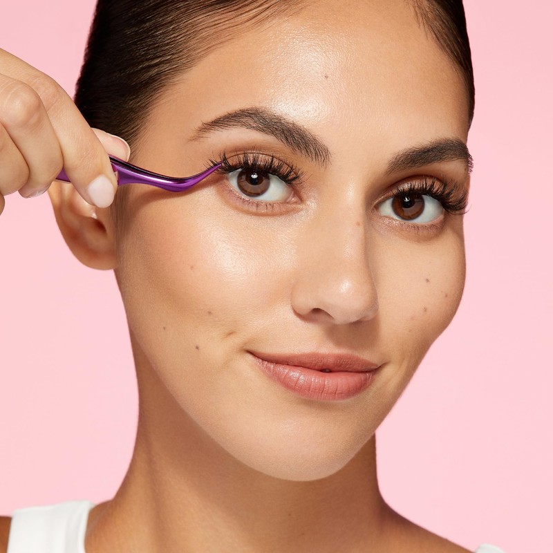 KISS imPRESS Press-On Falsies No-Glue False Eyelash Clusters Precision Applicator,