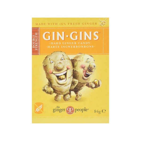 THE GINGER PEOPLE Double Strength Gin Gins Ginger Candy Hard 84g, 6 Boxes (Extra 5% off)