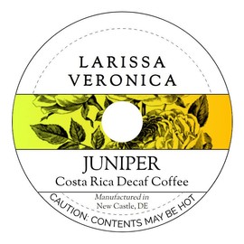 Juniper Costa Rica Decaf Coffee (Single Serve K-Cup Pods) (Gourmet, Naturally Flavored, Whole Coffee Beans) (12 pods, ZIN: 573232)