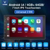 ESSGOO 4G+64G Android 13 CarPlay 7 Inch Double 2 DIN
