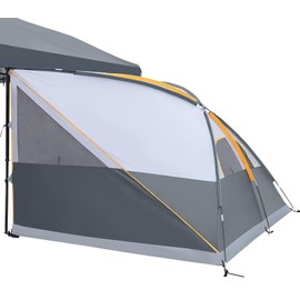 UNP Camping Cube | Pop Up Canopy Side Tent for 10' x 10' Canopies Tent Easy Set Up Gazebo Gray (Canopy/SHELTER NOT Included)