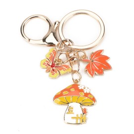 OBEISN Creative Keyring Small House with Mushroom, Cute Gift for Women, Birthday Surprise for Girlfriend, Birthday Gift for Women, Gifts for Mum, Girlfriend Gift, silver