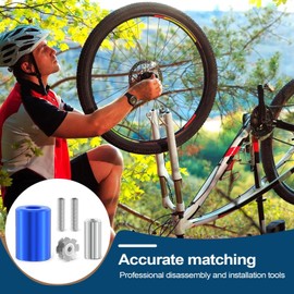 Cycle Fork Crown Race Setting Tool | Aluminum Alloy Star Nut Tool with Spare Special Screws - Mountain Bike Headset Driver, Heavy-Duty Professional Front Fork Setter Tool for Cycle Accessories Replace