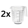 RoyalFay® Measuring Jug Set of 2 Measuring Jugs 1L Plastic
