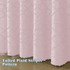 Lecloud Blush Pink Boho Shower Curtain 72x84 Inches, Modern Plaid