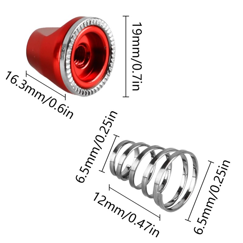 Laroal 2Pcs M5 Bicycle Hub Nut with 4 Quick Release