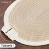FAVE Boho Oval Woven Placemats Set of 6, Washable Table