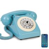 Bluetooth Landline Phone for Cell Phone, Retro Wireless Home Phones,Blue