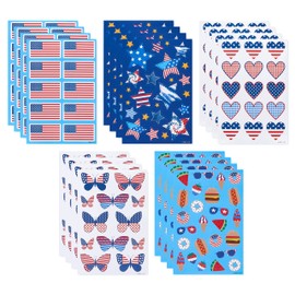 American Greetings Patriotic Stickers, American Flag and Summer Treats (20-Count)