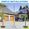 NULTRUMA Street Lights Pole Outdoor with Detachable Base, Water or
