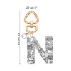 PATIKIL Alphabet Initial Letter Keychain, Cute Heart Crystal Keychains Car