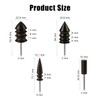 4pcs Leather Burnisher Bits for Rotary Tool, 4 Styles Leather