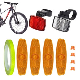 Bicycle Reflectors Front Rear Set, Bicycle Reflectors Spoke Reflectors, Set Bicycle Reflectors Front and Rear, Bicycle Reflectors Front and Rear, for Mountain Bike, Road Bike Safety